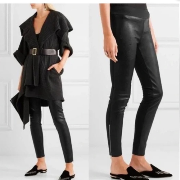Stella McCartney Pants - Stella McCartney Skin Free Skin Darcelle Faux Leather Leggings Pants